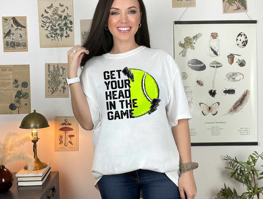 GET YOUR HEAD IN THE GAME TENNIS Graphic Tee 3081