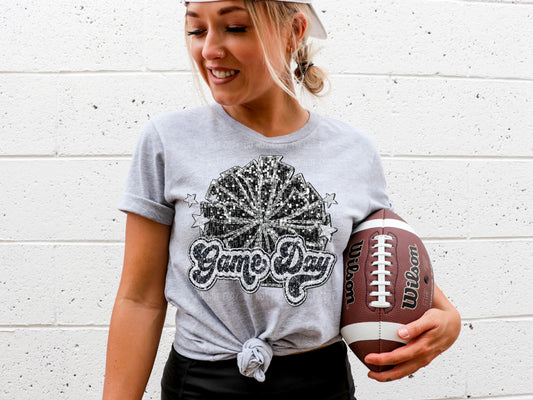 GAME DAY CHEER-FAUX SEQUIN EFFECT (GRAPHIC TEE) 3472