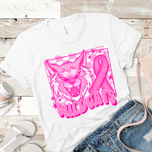 WILDCATS-PINK RIBBON Graphic Tee 3505
