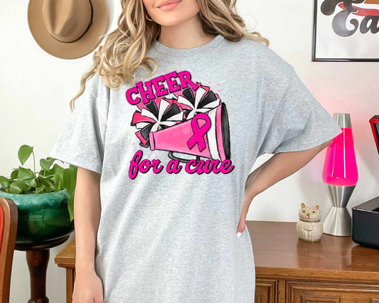 CHEER FOR A CURE-CHEER Graphic Tee 3582