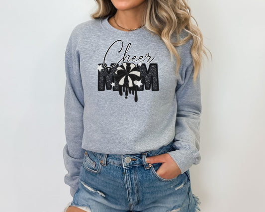 CHEER MOM-FAUX EMBROIDERY (GRAPHIC TEE) 3603