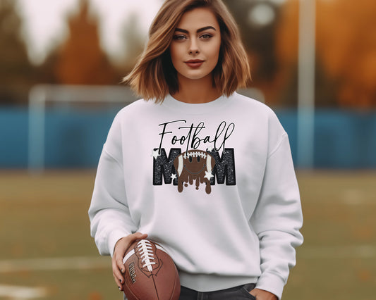 FOOTBALL MOM-FAUX EMBROIDERY (GRAPHIC TEE) 3604