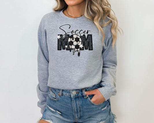 SOCCER MOM-FAUX EMBROIDERY (GRAPHIC TEE) 3605