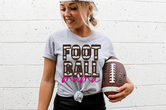 Football Mama-FAUX EMBROIDERY (GRAPHIC TEE) 3624
