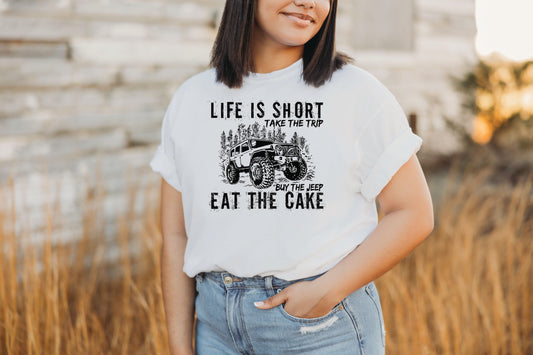 LIFE IS SHORT BUY THE JE EP-BLACK (GRAPHIC TEE) 3665