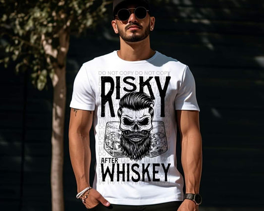RISKY AFTER WHISKEY-BLACK (GRAPHIC TEE) 3821