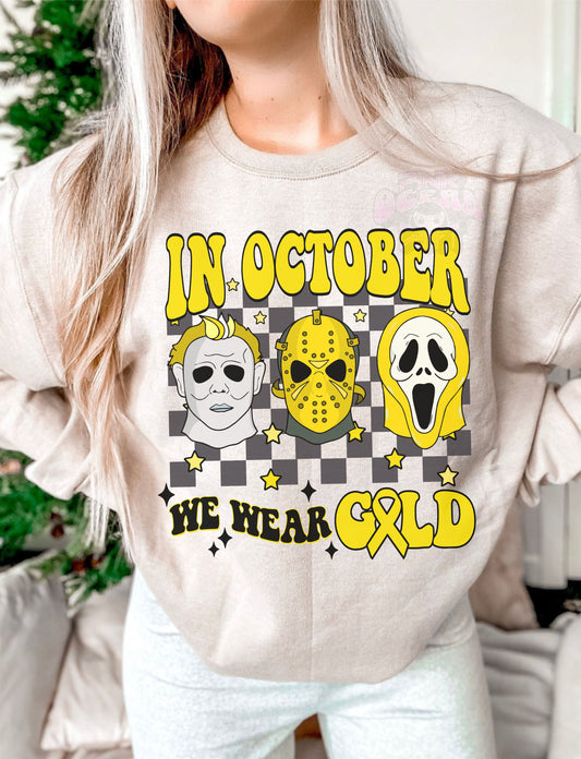 IN OCTOBER WE WEAR GOLD GRAPHIC TEE 400AZ
