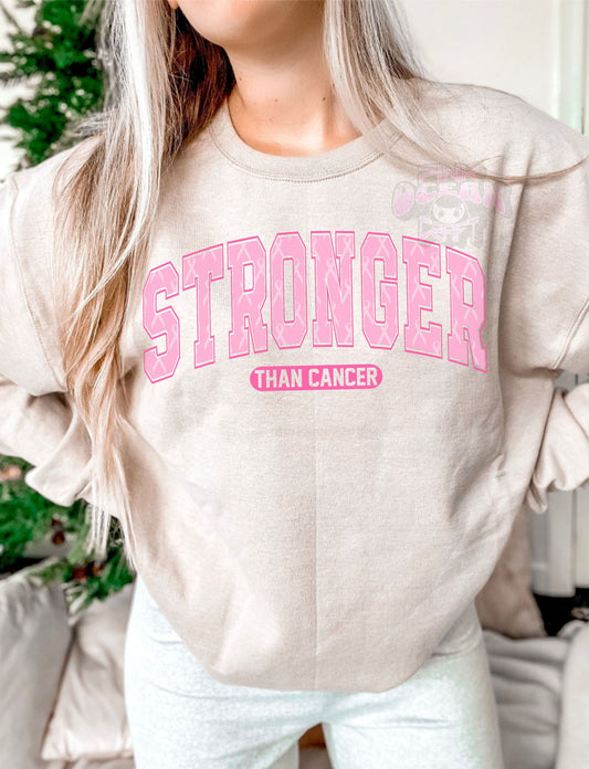 STRONGER THAN CANCER-PINK GRAPHIC TEE 403AZ