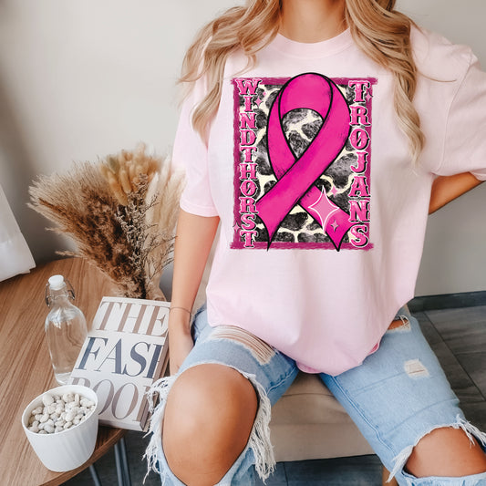 Windthorst Trojans Breast Cancer Graphic Tee TRO025